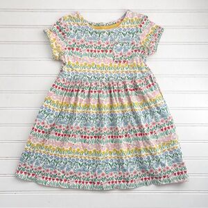 MINI BODEN EUC/LN Colorful Spring Floral Tulip Print Dress